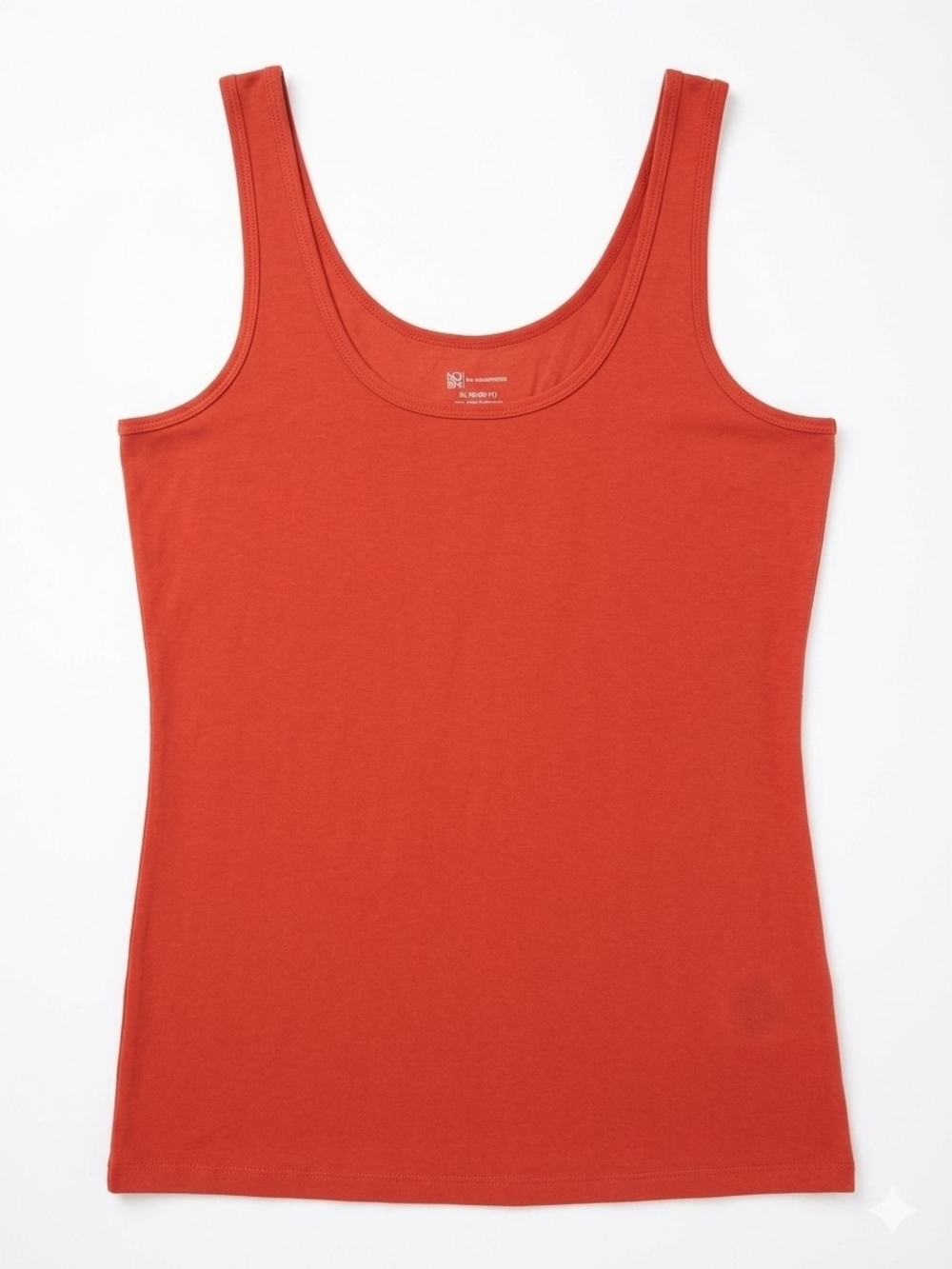 No Boundaries Women's Scoop Tank - Rust Orange